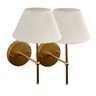 Kit 2 Arandelas de Parede Dourado para Decoração Sala, Quarto, Lavabo, Corredor com Cúpula Bege - 4