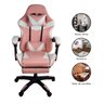 Cadeira Gamer Stillus Ergonômica com Apoio para Os Pés - Rosa - 12
