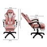 Cadeira Gamer Stillus Ergonômica com Apoio para Os Pés - Rosa - 5