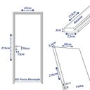 Ver imagem 3 de Kit Porta de Madeira 210x62cm Batente 7,5cm Lisa Primer Uniportas Abertura Direita