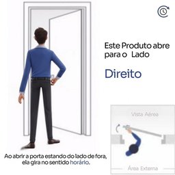 Kit Porta de Madeira 210x62cm Batente 7,5cm Lisa Primer Uniportas Abertura Direita - 5
