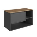 Ver imagem 3 de Balcão Gabinete de Banheiro Suspenso 80cm com 1 Porta e Nichos Barcelona