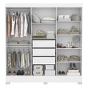 Ver imagem 3 de Guarda Roupa Casal Prático 6 Portas - Demóbile:branco