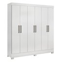 Ver imagem 2 de Guarda Roupa Casal Prático 6 Portas - Demóbile:branco