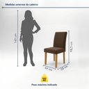Ver imagem 3 de Conjunto de Sala de Jantar 6 Lugares Mesa Carol e Cadeiras Espanha Cinamomo e Off White
