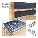 Ver imagem 6 de Par Corrediça Telescópica Larga 40cm Aço 1,2 Antitombamento