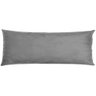 Travesseiro De Corpo Body Pillow Veludo 40x130cm Cinza - Capa com enchimento - 1