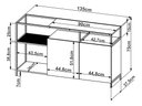 Ver imagem 7 de Aparador Buffet Estilo York Industrial 135cm 02 Portas 27898 Artesano - Vermont/preto