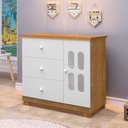 Ver imagem 1 de Cômoda Sapateira de Bebê 1 Porta 3 Gavetas Sophie