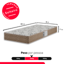 Ver imagem 3 de Colchão Solteiro D33 One Face 17x88x188cm - Bege - e-Shop Casa