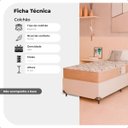 Ver imagem 3 de Colchão Solteiro e-Shop Casa D33 One Face - 17x88x188cm - Suede Bege