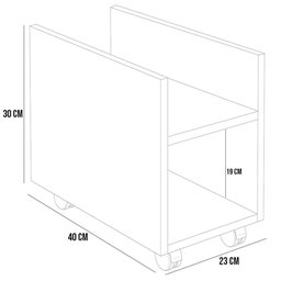 Suporte para Cpu e Nobreak com Rodízios Guide L03 Amadeirado - 6