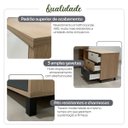 Ver imagem 7 de Mesa Escrivaninha em L com 3 Gavetas e Nichos Nexos Carvalho/branco/grafito
