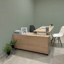 Ver imagem 5 de Mesa Escrivaninha em L com 3 Gavetas e Nichos Nexos Carvalho/branco/grafito