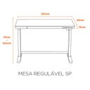 Ver imagem 3 de Mesa Com Regulagem De Altura Ajustavel Sp 120cm Preto E Madeira