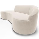 Ver imagem 5 de Sofá 4 Lugares Curvo Sala de Estar Living Firenze Direito D02 Veludo Bege 260 cm C-309 - Lyam
