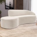 Ver imagem 2 de Sofá 4 Lugares Curvo Sala de Estar Living Firenze Direito D02 Veludo Bege 260 cm C-309 - Lyam