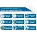 Ver imagem 5 de Cama Box King: Colchão Molas Superpocket Ensacadas Ortobom Elegant + Base Crc Suede Black (193x203)