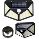 Ver imagem 2 de Luminária Externa Solar 20W Sensor de Presença Balizador 100 Leds Preto Aquilae