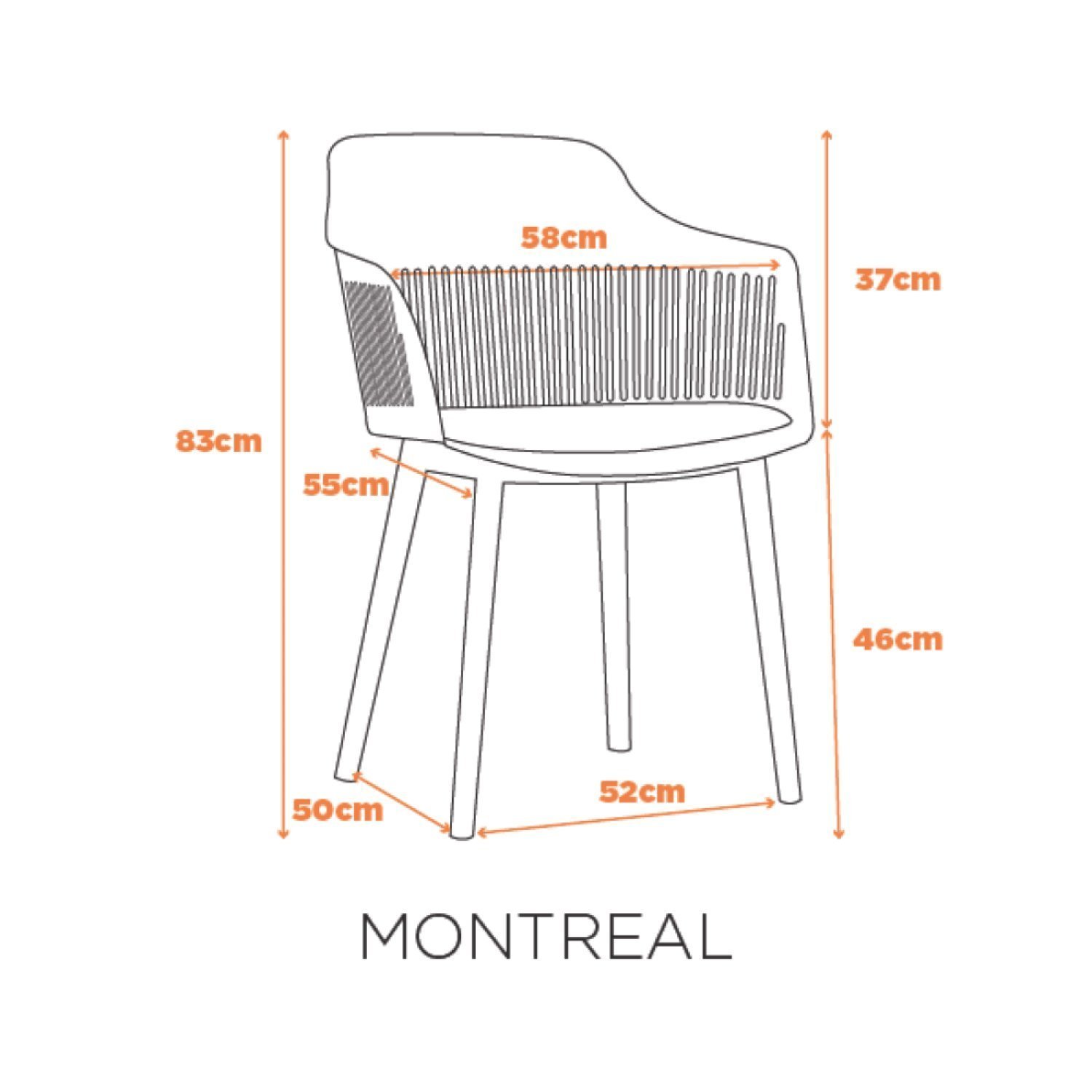 Kit 2 Cadeiras Polipropileno Montreal - 3