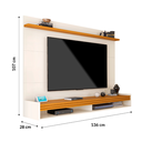 Ver imagem 2 de Painel para Tv até 55 Polegadas Ripado Brasil 136cm
