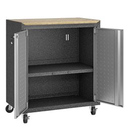 Balcão Multiuso em Aço 2 Portas Pés com Rodizio com Tampo Titanium Itatiaia - 6