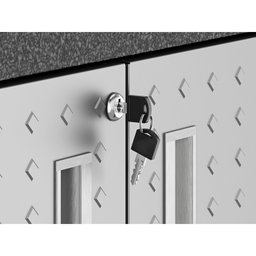 Balcão Multiuso em Aço 2 Portas Pés com Rodizio com Tampo Titanium Itatiaia - 8