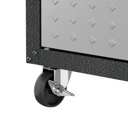 Balcão Multiuso em Aço 2 Portas Pés com Rodizio com Tampo Titanium Itatiaia - 11