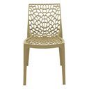 Ver imagem 3 de Kit 3 Cadeiras Gruvyer Design Cozinha Sala de Estar Jantar - Bege