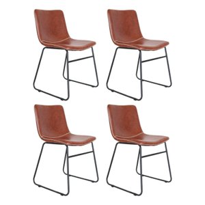 Kit 4 Cadeiras para Sala de Jantar Vintage Espresso Móveis
