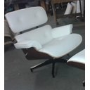 Ver imagem 1 de Poltrona Charles Eames Imbuia Couro Natural Branco 26600