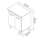 Ver imagem 2 de Balcão Multiuso Armário para Cozinha Microondas Forno Jane Mobília Decor Savana Preto