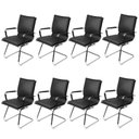 Ver imagem 1 de Kit 8 Cadeiras Escritorio Interlocutor Design Italiano com Relax Corino 3304 Preto