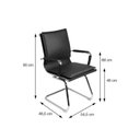 Ver imagem 5 de Kit 8 Cadeiras Escritorio Interlocutor Design Italiano com Relax Corino 3304 Preto