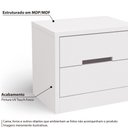 Ver imagem 2 de Mesa de Cabeceira 2 Gavetas - Texturizado Branco
