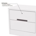 Ver imagem 3 de Mesa de Cabeceira 2 Gavetas - Texturizado Branco
