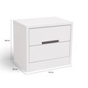 Ver imagem 4 de Mesa de Cabeceira 2 Gavetas - Texturizado Branco