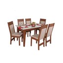 Ver imagem 2 de Conjunto Sala de Jantar Mesa Retangular Giovana com 6 Cadeiras Priscilla