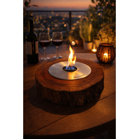 Lareira Ecológica Queimador Profissional em Aço Inox 304 20cm(molde em Madeira) Cozix