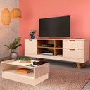 Ver imagem 1 de Sala de Estar Completa Rack e Mesa de Centro Michigan Detroit