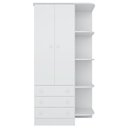 Ver imagem 3 de Cômoda e Guarda Roupa Infantil com Cantoneira Doce Sonho Branco - Qmovi