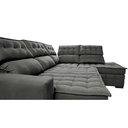 Ver imagem 5 de Sofá de Canto Direito 2.65x2.30m Retrátil e Reclinável com Molas Ensacadas Cama inBox Nobre Cinza