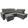 Sofá de Canto Direito 2.65x2.30m Retrátil e Reclinável com Molas Ensacadas Cama inBox Nobre Cinza - 8