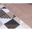 Ver imagem 4 de Jogo Lençol 4 Peças Cama Viúva 1,88mx1,28mx25cm 100% Algodão 180 Fios Geométrico Cáqui