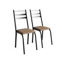 Ver imagem 5 de Conjunto Sala de Jantar Mesa Redonda 80cm Tampo Granito com 4 Cadeiras Milla Preto/Rattan/Ocre
