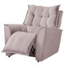 Poltrona da Mamãe Reclinável Carinho Veludo Rose - 3