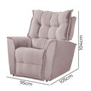 Ver imagem 2 de Poltrona da Mamãe Reclinável Carinho Veludo Rose