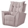 Poltrona da Mamãe Reclinável Carinho Veludo Rose - 1