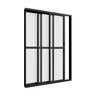 Porta Aluminio Preto De Correr 3 Folhas Com Travessa:Esquerdo/1540(L) X 2100(A) X 105 - 1