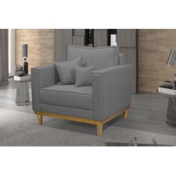 Kit 2 Poltronas Beny - Suede Grafite - 2